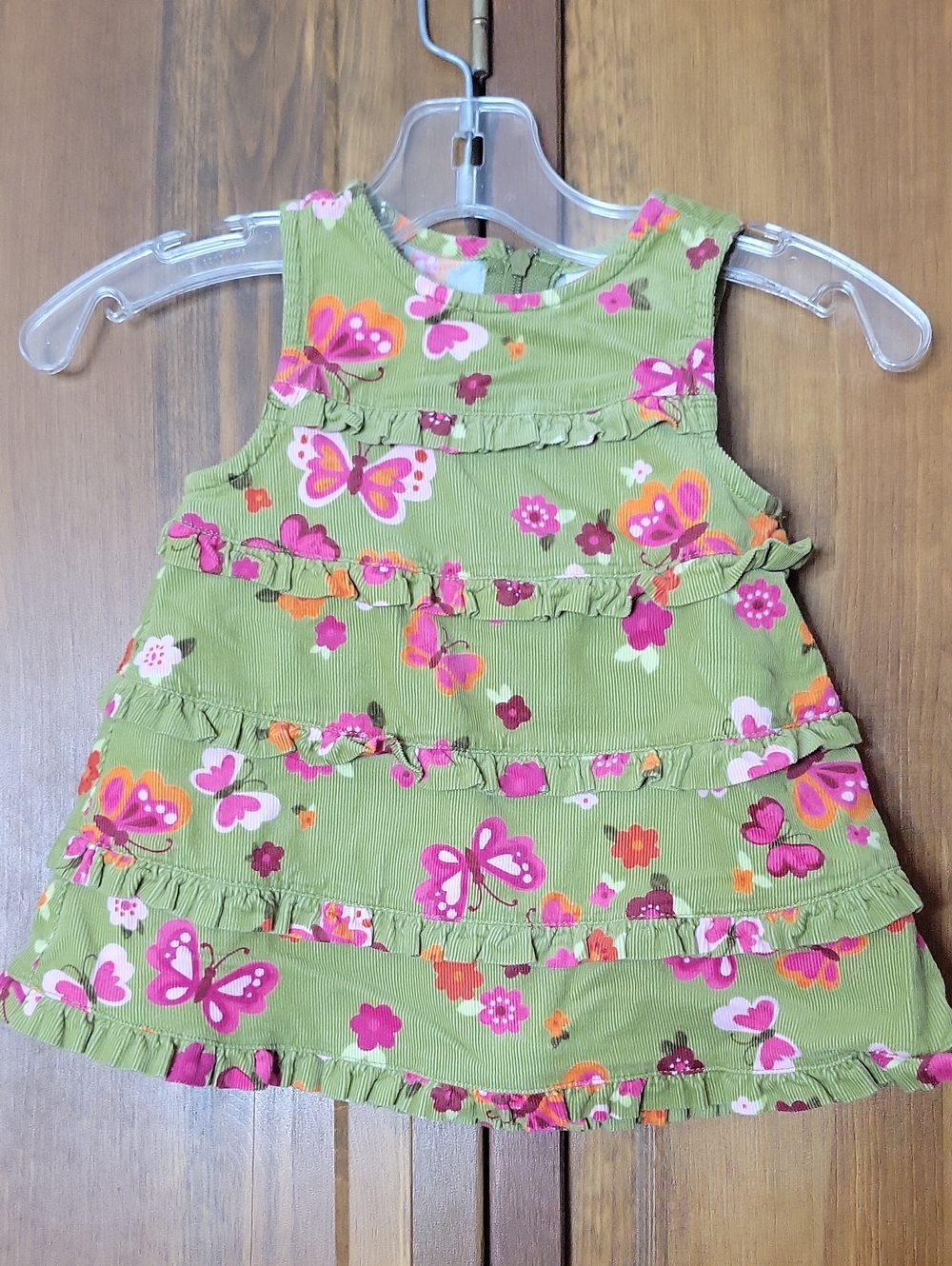 Gymboree 2012 BUTTERFLY BLOSSOMS Corduroy Jumper Sz 3-6M